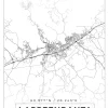 Karta - Lappeenranta - Vit Poster (21x29.7 cm (A4))