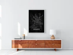 Karta - Örebro - Svart Poster (21x29.7 cm (A4))