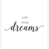 Live Your Dreams Canvastavla (30x40 cm)