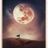 Look at the moon Poster (21x29.7 cm (A4))