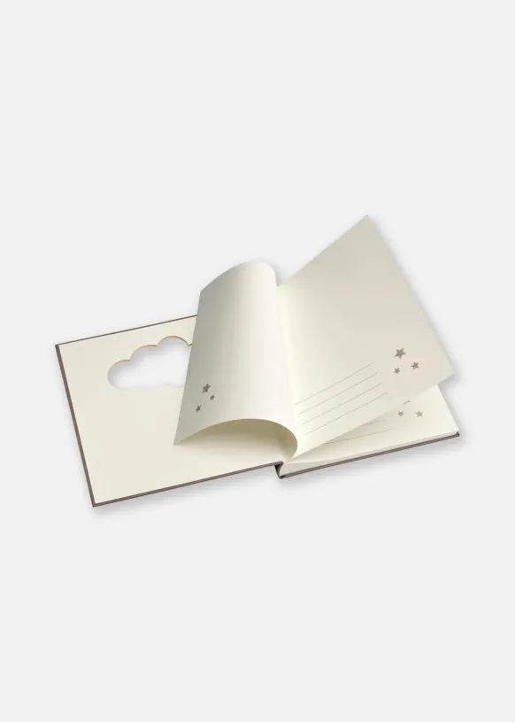 Magical Babyalbum Grå - 25,7x29,2 cm (50 Vita sidor / 25 blad)