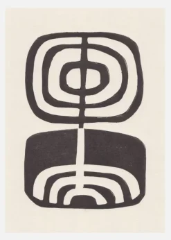 Modern Plant / Lino Print Canvastavla (30x40 cm)