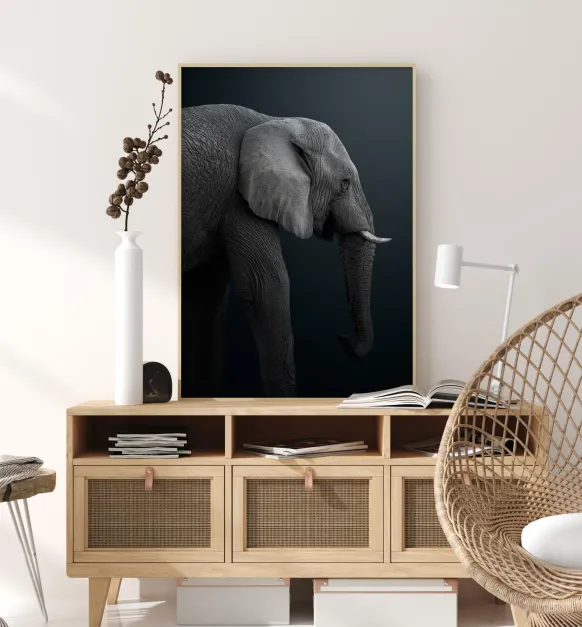 Namibian Elephant Poster (21x29.7 cm (A4))