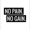 No Pain No Gain Canvastavla (30x40 cm)