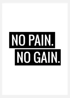 No Pain No Gain Canvastavla (30x40 cm)
