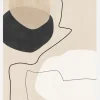 Organic Shapes A Lines Painting Canvastavla (30x40 cm)