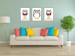 Owl Always Love you - Brun-Svart Poster (21x29.7 cm (A4))