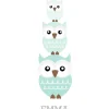 Owls Birth Poster II Green (21x29,7 cm (A4))