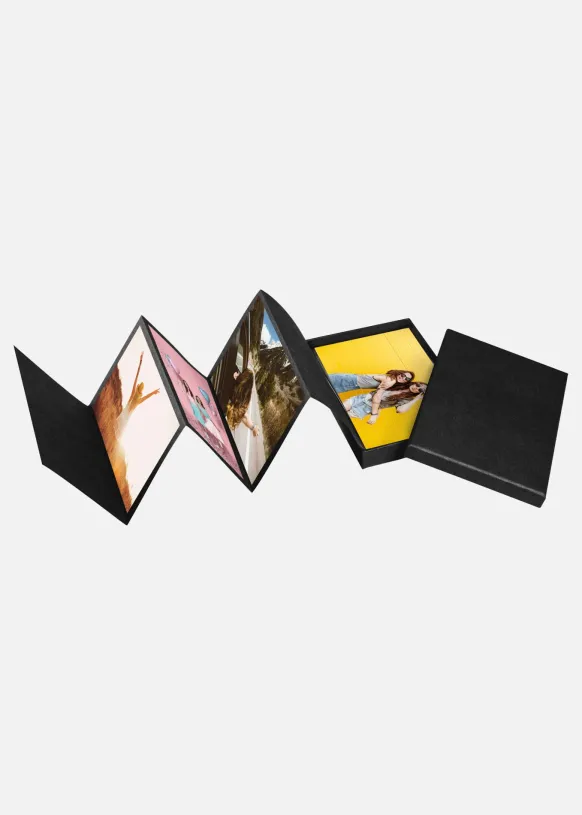 PAC Leporello-Box Svart - 11 Bilder i 10x15 cm