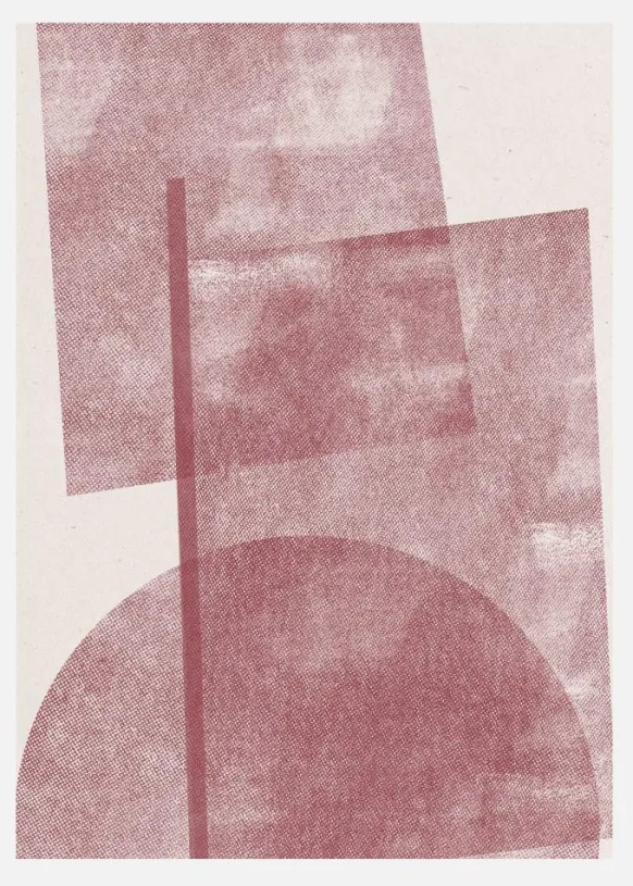 Paper Red Collage No.4 Canvastavla (30x40 cm)