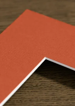 Passepartout Burnt OrangeMåttbeställd (Vit Kärna)