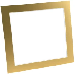 Passepartout Guld (Vit kärna) - Måttbeställd