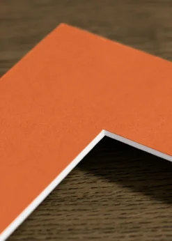 Passepartout Mandarin Orange (Vit kärna) 40x40 cm (29x29)