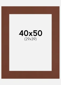 Passepartout Root Beer (Vit kärna) 40x50 cm (29x39)