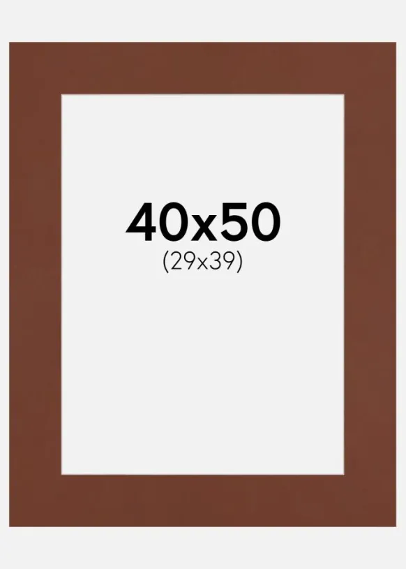 Passepartout Root Beer (Vit kärna) 40x50 cm (29x39)