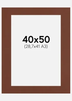 Passepartout Root Beer (Vit kärna) 40x50 cm (28,7x41 - A3)