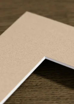 Passepartout Sandpaper Måttbeställd (Vit Kärna)