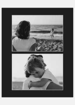 Passepartout Svart 24x30 cm - Collage 2 Bilder (12x17 cm)