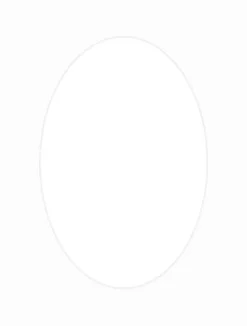 Passepartout Vit (Vit kärna) Oval A4 21x29,7 cm (14x19,5)