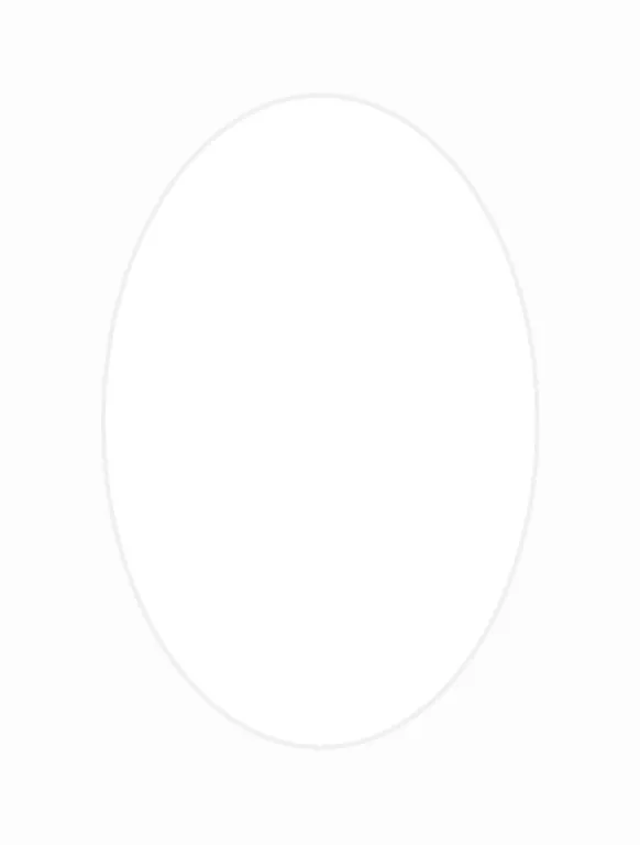 Passepartout Vit (Vit kärna) Oval A4 21x29,7 cm (14x19,5)