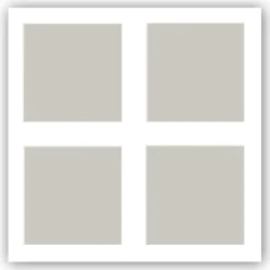 Passepartout Vit 60x60 cm - Collage 4 Bilder (24x24 cm) (60x60 cm)