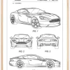 Patent Print - Aston Martin - White Poster (21x29.7 cm (A4))