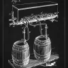 Patent Print - Beer Kegs - Black Poster (21x29.7 cm (A4))