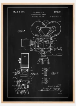 Patent Print - Cinematic Camera - Black Poster (21x29.7 cm (A4))