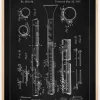 Patent Print - Clarinet - Black Poster (21x29.7 cm (A4))
