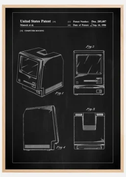 Patent Print - First Macintosh - Black Poster (21x29.7 cm (A4))