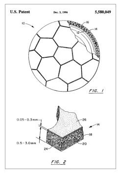 Patent Print - Football - White Poster (21x29.7 cm (A4))