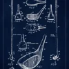 Patent Print - Golf Club - Blue Poster (21x29.7 cm (A4))