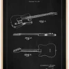 Patent Print - Guitar - Black Poster (21x29.7 cm (A4))