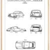 Patent Print - Porsche 911 Carrera - White Poster (21x29.7 cm (A4))