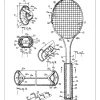 Patent Print - Tennis Racket - White Poster (21x29.7 cm (A4))