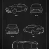 Patent Print - Tesla - Black Poster (21x29.7 cm (A4))