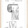 Patent Print - Toilet Paper Roll - White Poster (21x29.7 cm (A4))