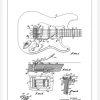 Patent Print - Tremolo Device - White Canvastavla (30x40 cm)
