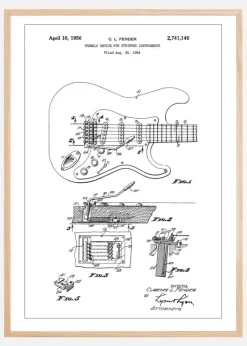 Patent Print - Tremolo Device - White Poster (21x29.7 cm (A4))