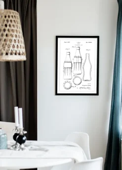 Patentritning - Coca Cola-flaska Poster (21x29.7 cm (A4))