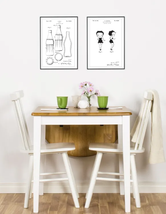 Patentritning - Coca Cola-flaska Poster (21x29.7 cm (A4))