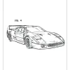 Patentritning - Ferrari F40 II Poster (21x29.7 cm (A4))