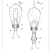 Patentritning - Glödlampa A - Vit Poster (21x29.7 cm (A4))