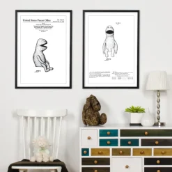 Patentritning - Mupparna - Kermit II Poster (21x29.7 cm (A4))