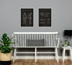 Patentritning - Star Wars - Walker - Svart Poster (21x29.7 cm (A4))