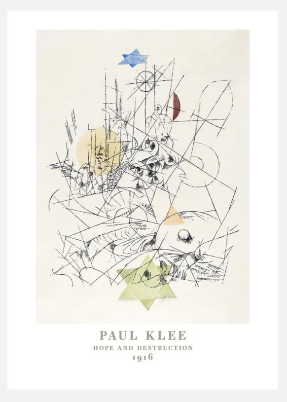 Paul Klee - Hope And Destruction 1916 Canvastavla (30x40 cm)