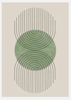 Perfect Point Green Canvastavla (30x40 cm)