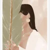Plant Girl Canvastavla (30x40 cm)