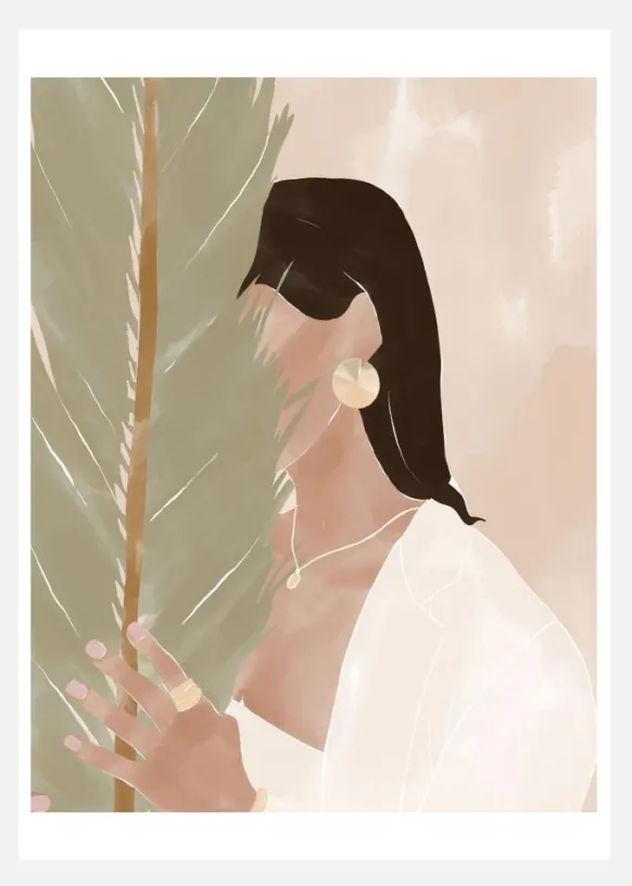 Plant Girl Canvastavla (30x40 cm)