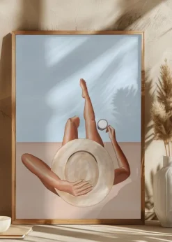 Poolside Girl Poster (21x29.7 cm (A4))